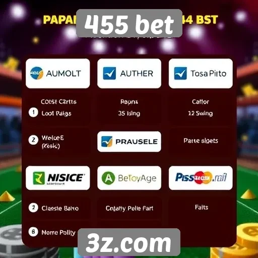 Métodos de pagamento aceitos na 455 bet